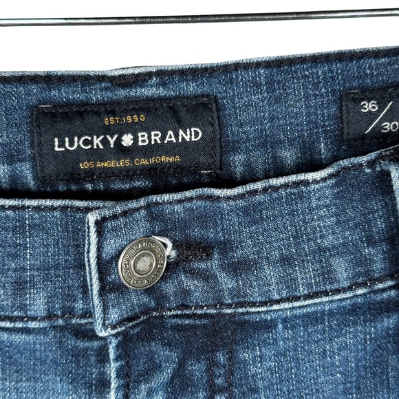 Lucky Brand Mens 36x30 363 Straight Leg Jeans Medium Wash Denim - Picture 10 of 16